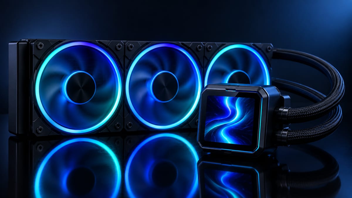 Refrigeración líquida Corsair Nautilus II RS LCD con su pantalla IPS de 3,5 pulgadas instalada en una torre PC